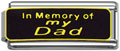 In Memory of Dad Italian charms