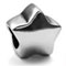 Shiny star sterling silver bead fits European charm jewelry