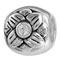 silver flower charm bead jewelry