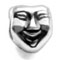 Mask shape 925 sterling silver bead for European bracelets
