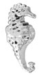 silver seahorse charm beads