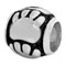 Paw prints sterling silver beads