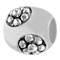 flower silver bead charms