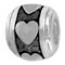 heart silver bead charms