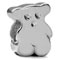 teddy bear silver bead jewelry