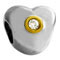 cz stone on sterling silver heart bead jewelry