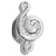 Music treble clef sterling silver bead jewelry