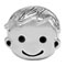 Boy sterling silver beads for European modular bracelets