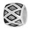 Revolving lozenges on silver bead for Euro jewelry