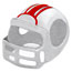 football helmet silver bead jewelry