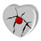 cracked heart 925 sterling silver bead jewelry