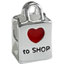 shopping bag sterling silver bead jewelry