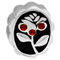 Cameo rose on sterling silver bead jewelry