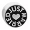 Word Just Married on 925 sterling silver bead