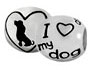 dog on 925 sterling silver bead jewelry