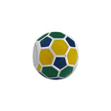 Brazil flag color silver bead