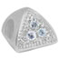 Pyramid silver bead for European modular bracelets