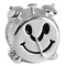 alarm clock silver bead jewelry