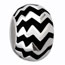 zigzag silver bead for European modular bracelets