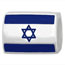 Israel flag silver bead for European charm bracelets