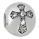 cross silver bead jewelry