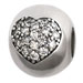 cz heart silver bead jewelry