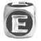 Wholesale 925 sterling silver alphabet beads E for personalized jewelry