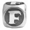 Wholesale 925 sterling silver alphabet beads F for personalized jewelry