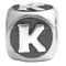 Wholesale 925 sterling silver alphabet beads K for personalized jewelry