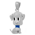Dog 925 sterling silver pendant charm