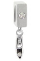 High heel silver charm jewelry