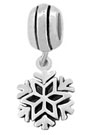 snowflake silver charm jewelry