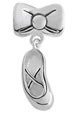 ballet shoe silver charm jewelry
