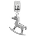 rocking horse silver charm jewelry