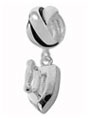 silver iron charm jewelry