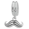 silver mustache charm jewelry