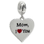 Mom charm for European bead jewelry