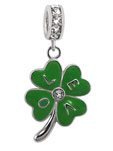 4 leaf charm bead for modular jewelry