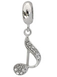silver G clef charm for modular jewelry