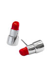 Lipstick sterling silver earrings