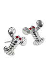 lobster sterling silver earrings