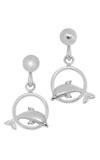 dolphine sterling silver earrings