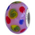glass bead silver caps for European charm bracelet jewelry