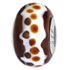 brown glass beads for European charm bracelet jewelry