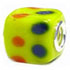 cube glass bead with 925 sterling silver caps for European charm bracelet jewelry