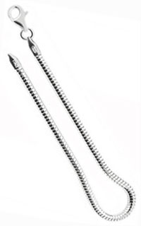 6 inch 3 mm silver snake chains