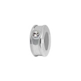 silver spacer with cz stones