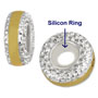 two-tone sterling silver bead stopper for 3 mm chains