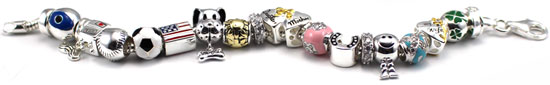 wholesale silver beads and charms for Pandora bracelets and Murano bead jewelry