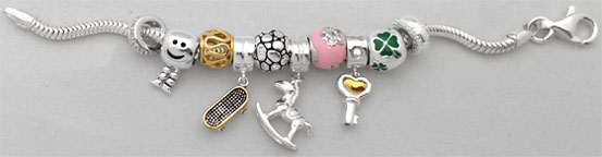 wholesale silver charms for Pandora bead jewelry